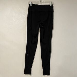 Lululemon Black High Rise Leggings Size 10 Athletic Yoga Pants Pockets